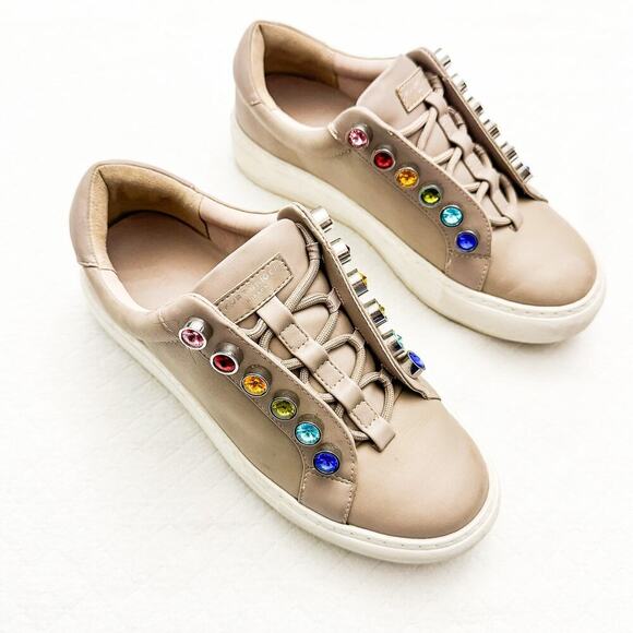 Kurt Geiger London Laney Coloful Stone Beige/Gray Leather Shoes Size 36.5 - Picture 7 of 7